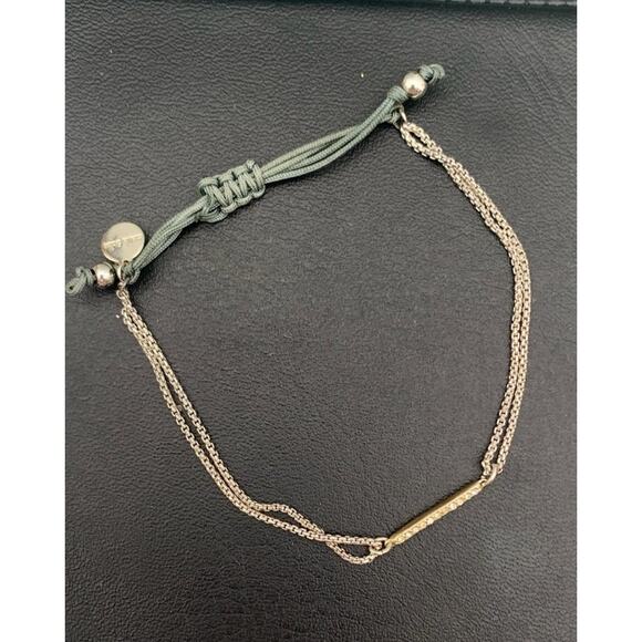 Stella and Dot Silver Tone Pave Wishing Bracelet Adjustable Signed - Picture 1 of 5